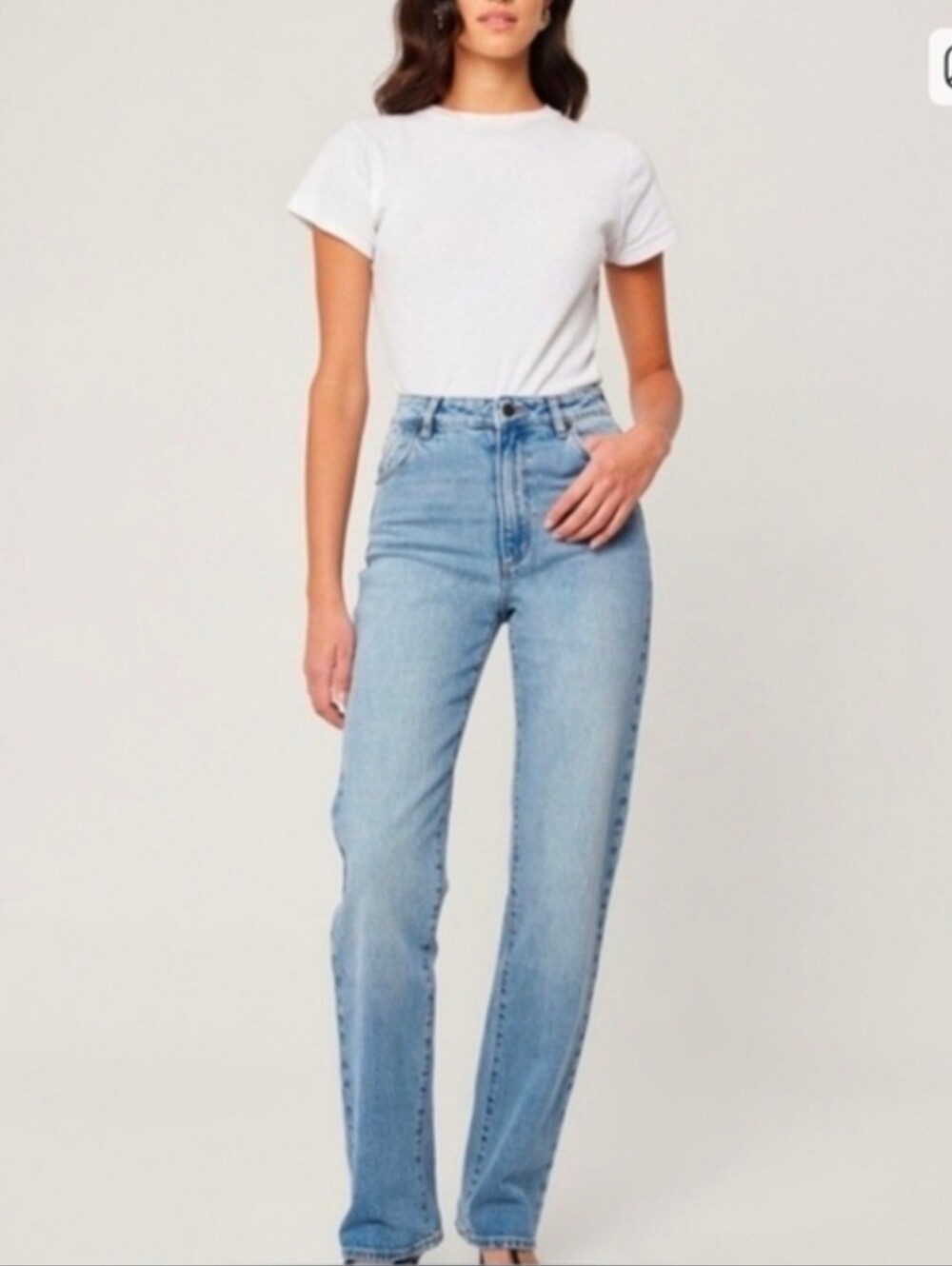 ROLLA'S Original High Rise Straight Jeans Women's Light Wash Blue Denim Mom 28